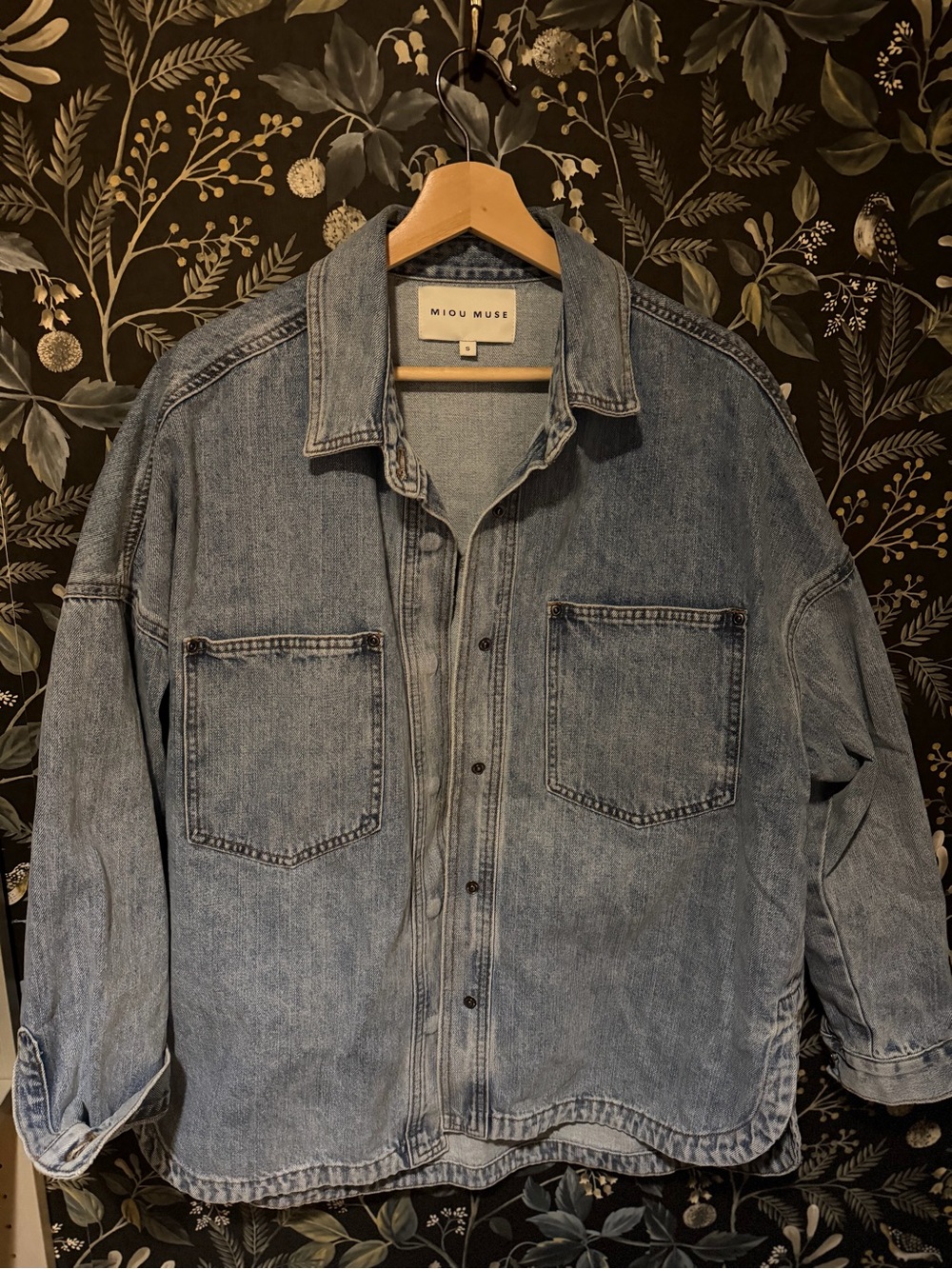 Miou Muse Women's Light Wash Denim Jacket